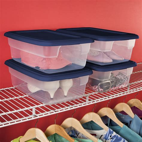 Instantly organize nearly any space in your home, office, or classroom with this 12-pack of Sterilite Plastic 6-Quart Storage Box Containers with Latching Lids. Designed to be modular, you can create your own storage system for items that can be difficult to sort and store. With indexed lids, these containers can be stacked …